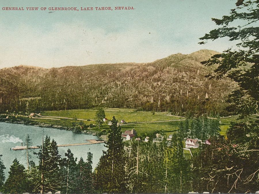 Historic view of Glenbrook, Lake Tahoe