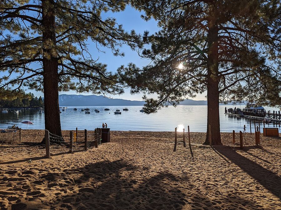 Zephyr Cove beach on Lake Tahoe